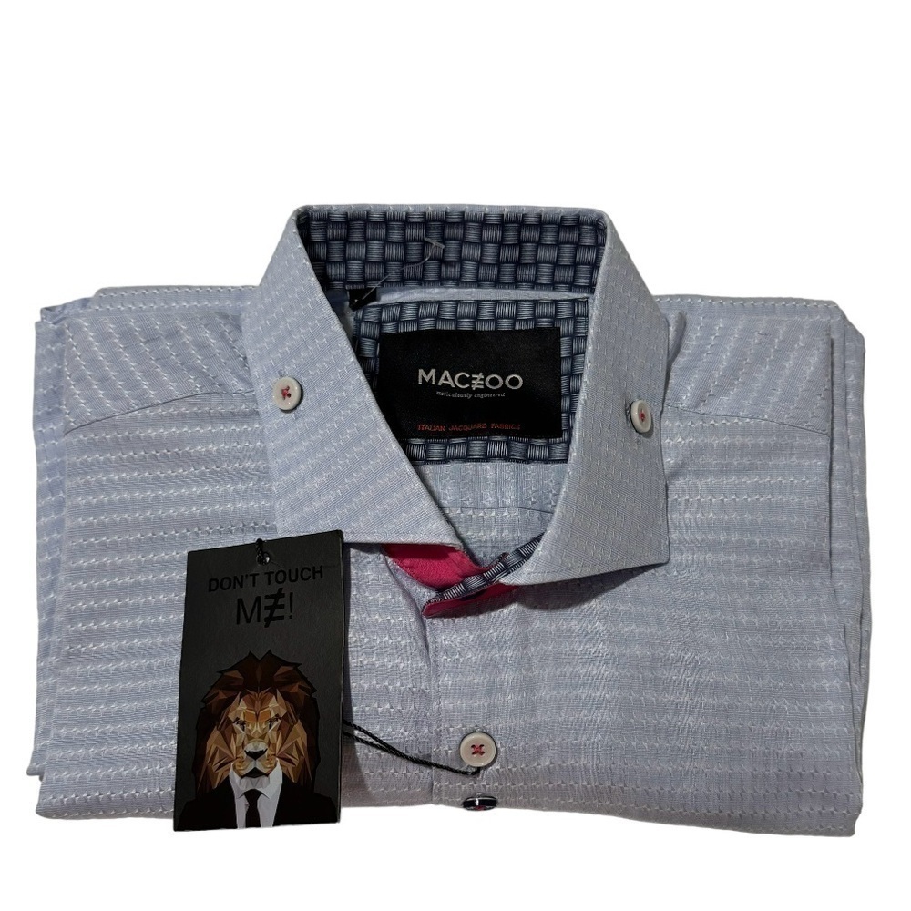 MACÉOO Light Blue Einstein‎ Shirt XL - Men's Designer Dress